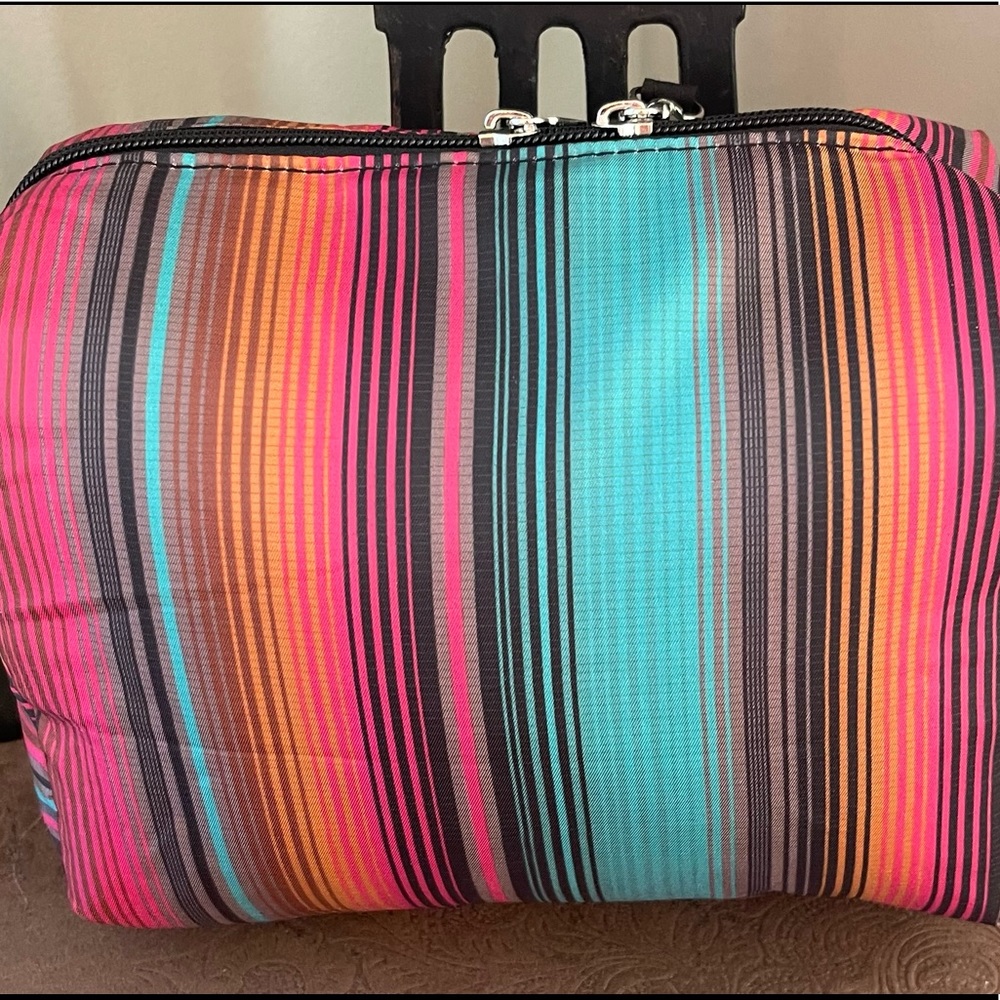 💙💕💙Crazy Train Dolled Up Cosmetic Toiletry Makeup Bag Western Serape Cowgirl